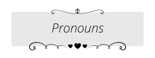 Pronouns Panel from Clean Valentine Panels Theme.